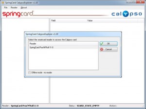 Calypso Explorer : select the PC/SC reader